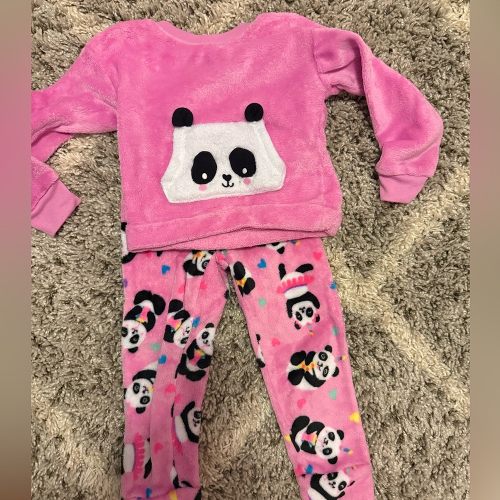 5/25 💜 Pink Panda fleece Set